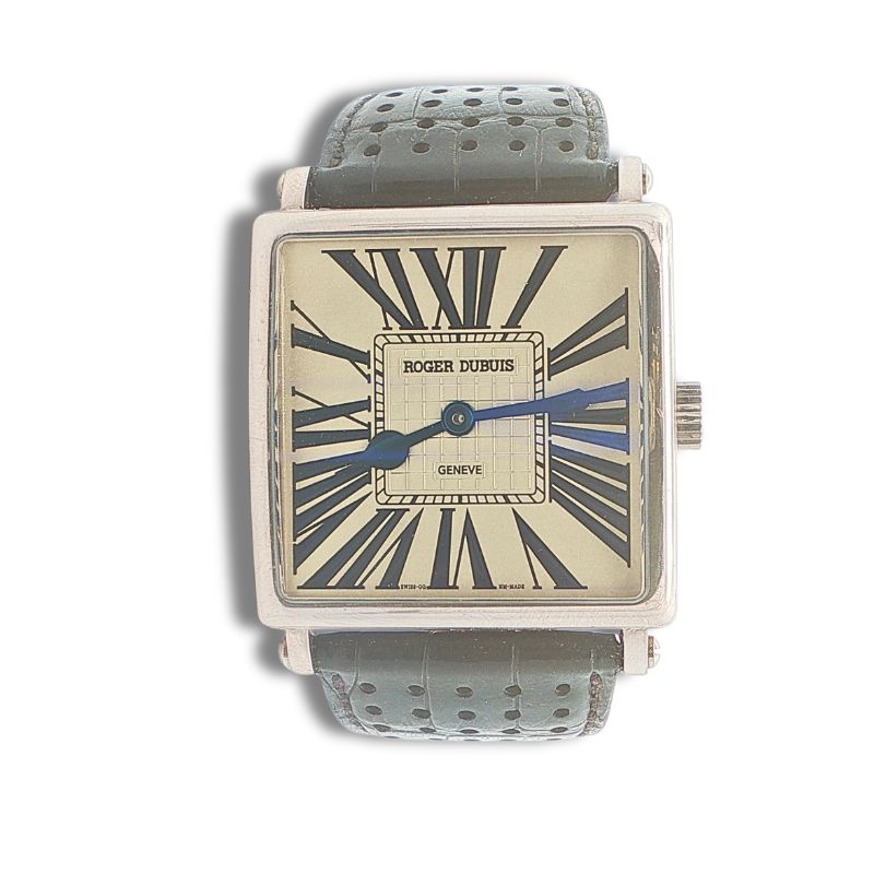 Roger Dubuis Golden Square G43570G44.7A, Champagne Guilloché Dial, 18kt