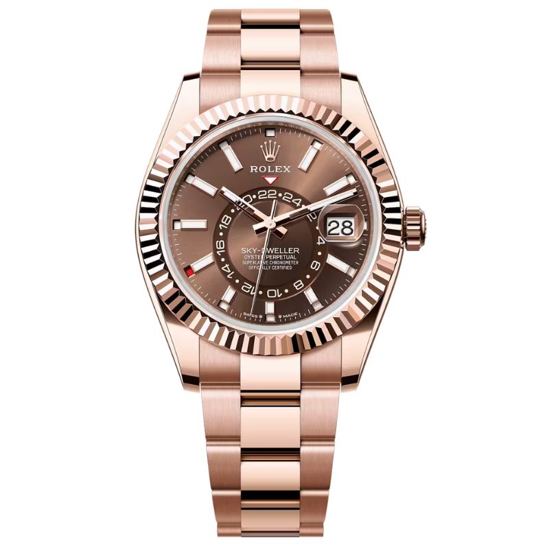Rolex Skydweller Rose Gold Chocalate Dial, Ref #326935.  Like New