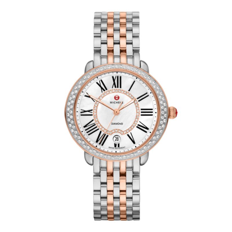 Michele Serein Two Tone Diamond Dial and Bezel, Ref #MWW21B00046