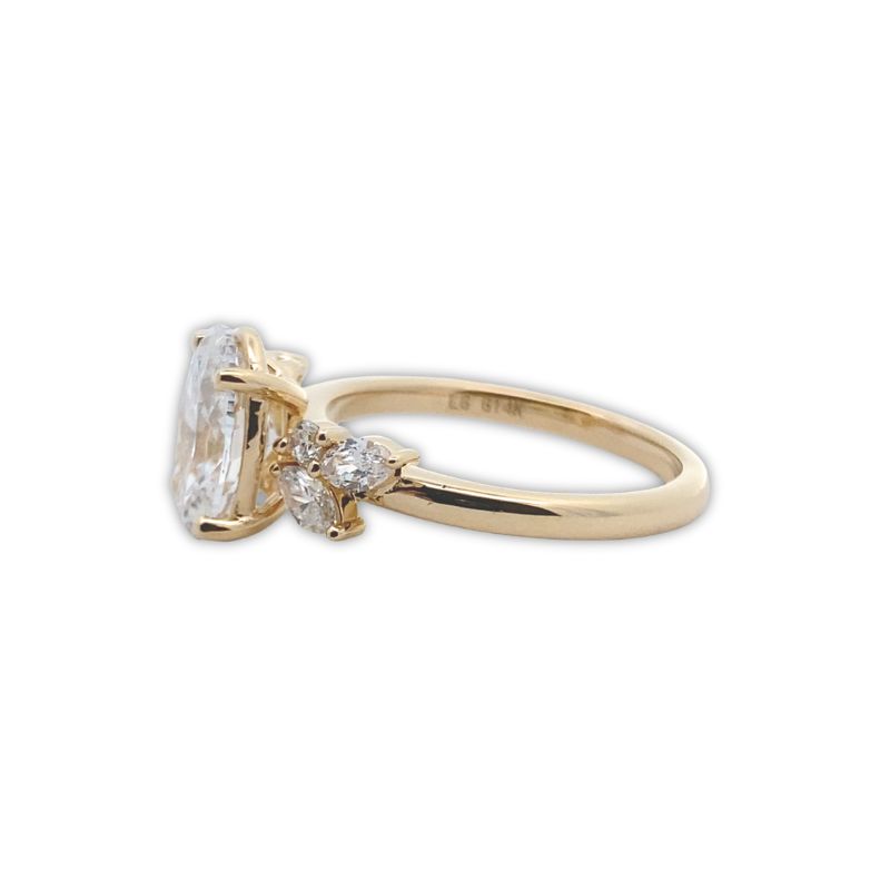Timeless Bridal Fluer RIng, 2.50ctw, 14kt Yellow - Image 2