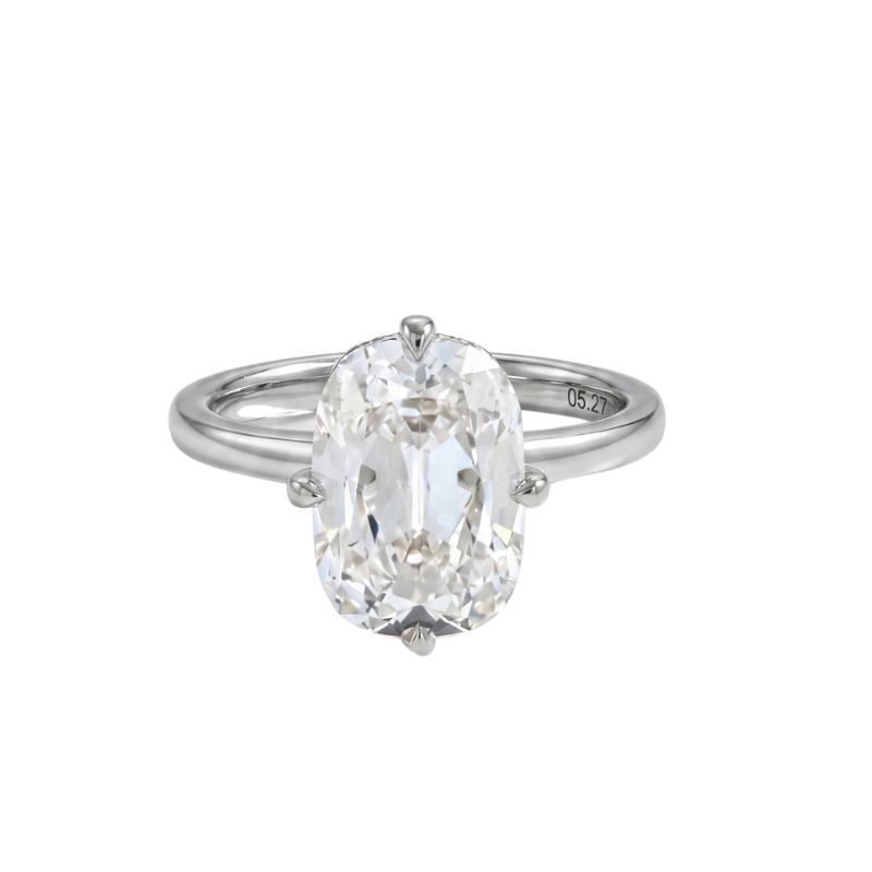 Timeless Bridal 5ct Old World Cut Compass Prong Ring, 14kt White