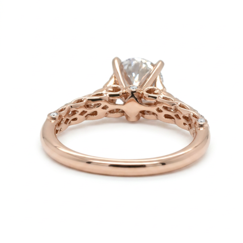 Serj & Sons 0.50ctw Graduating Weave Engagement, 14kt Rose - Image 2