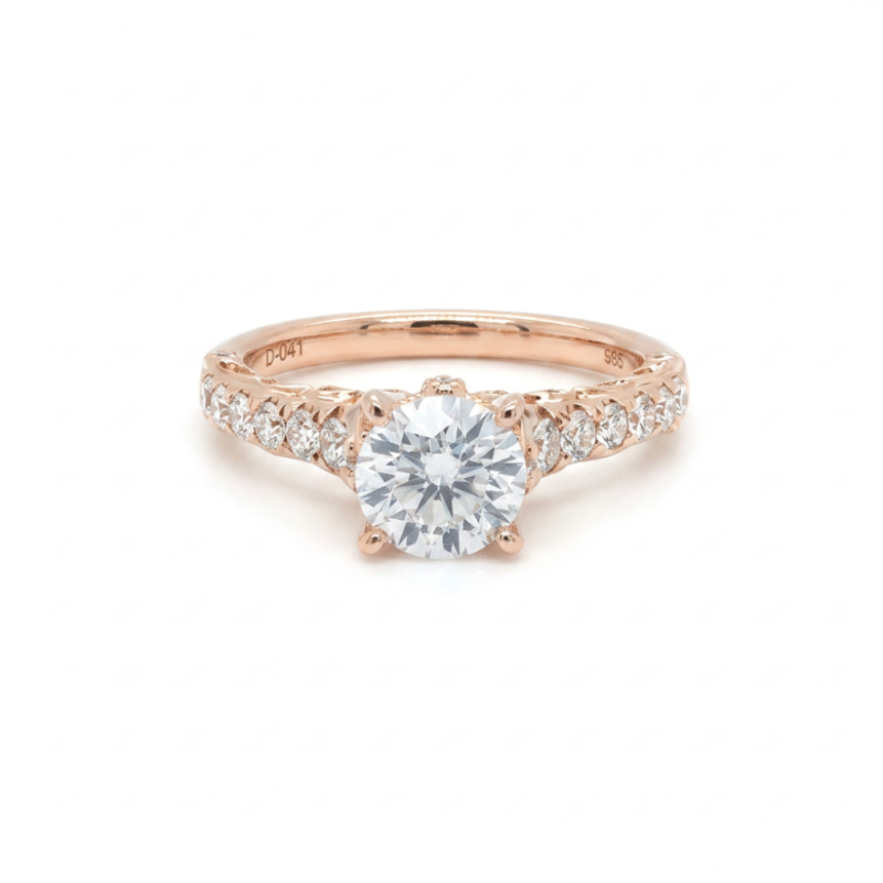 Serj & Sons 0.50ctw Graduating Weave Engagement, 14kt Rose