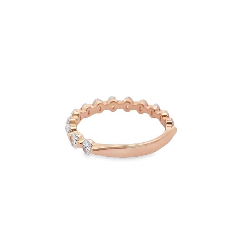 Oval Rose Gold Lab Grown 0.97ctw Band - Image 2