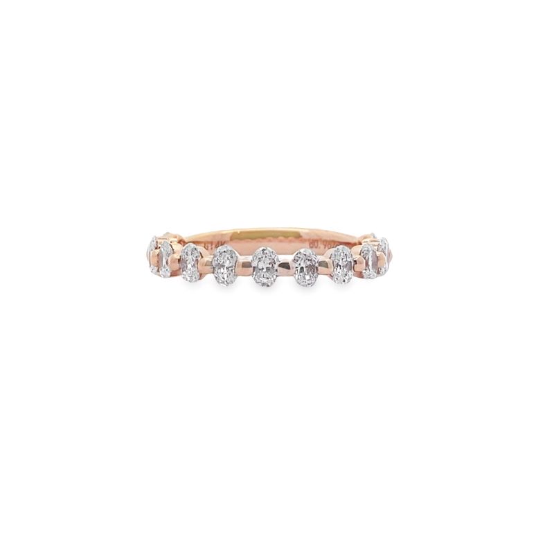 Oval Rose Gold Lab Grown 0.97ctw Band