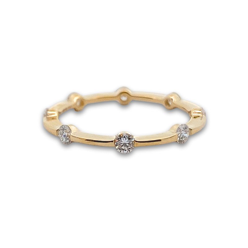 Lab Grown Diamond Station Ring, 0.40ctw
