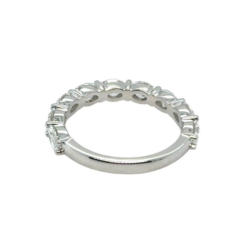 1.75ctw East West Oval Diamond Band, 14kt White - Image 2