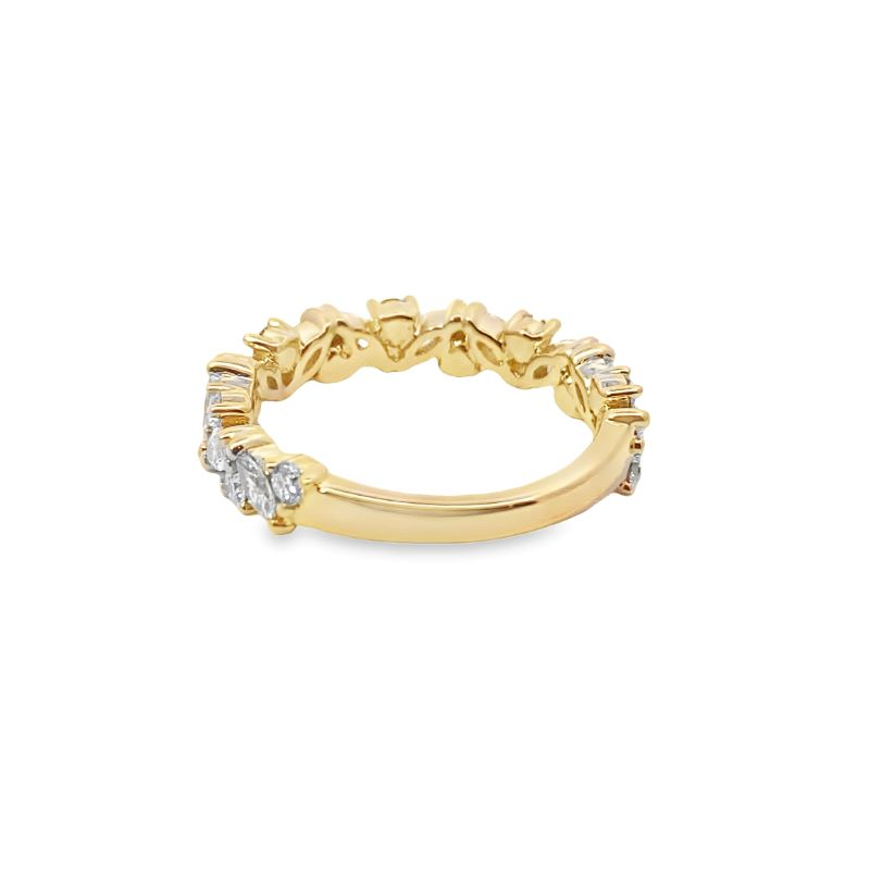 Zig Zag Marquise Diamond Band with Rounds 1.10ctw