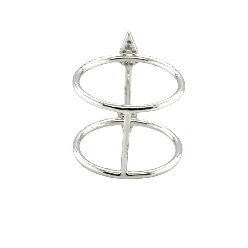 Miera T Wide 2 Row Diamond Fashion Ring, 14kt - Image 3