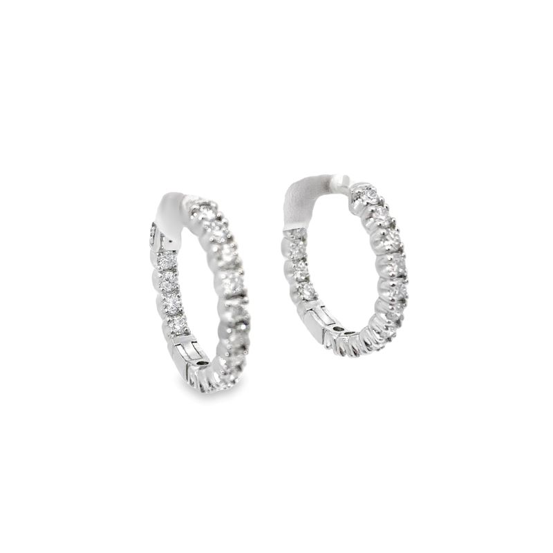 1.33ctw Inside out Hoops, Lab Grown