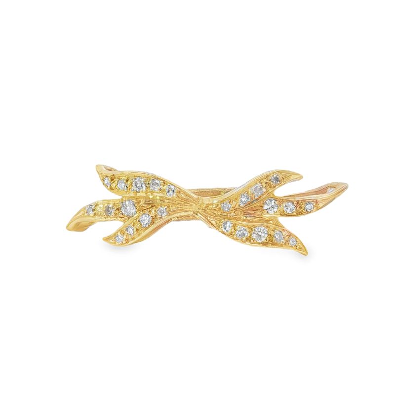 Vintage Pearl Enhancer with Single Cut Stones, 0.33ctw