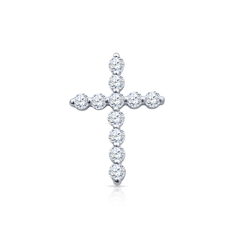 Timeless Single Prong Cross, Medium Size 0.65ctw