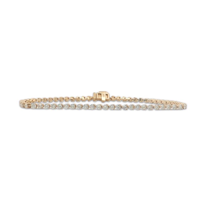 3.00ctw Three-Prong Diamond Tennis Bracelet, 14kt