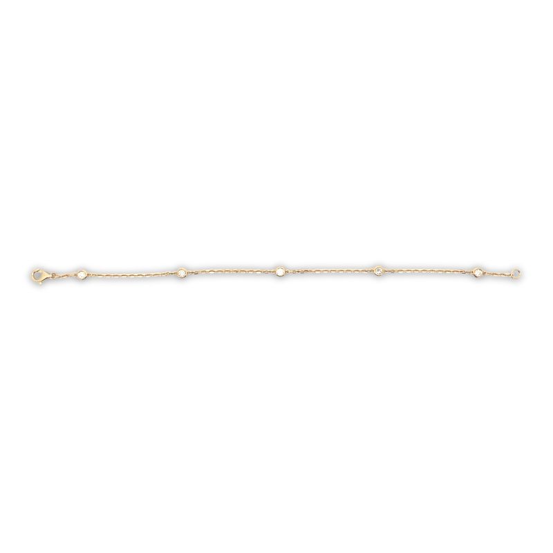 0.25ct Lab Grown Diamond Bezel Station Bracelet, 14kt - Image 2