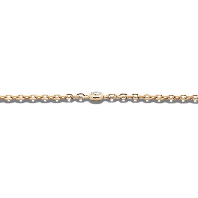 0.25ct Lab Grown Diamond Bezel Station Bracelet, 14kt - Image 3