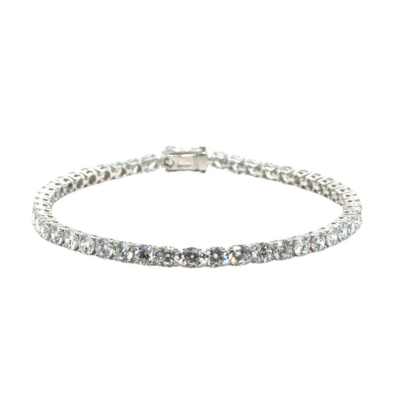 8.00ctw Round Lab Grown Diamond Tennis Bracelet, 14kt White
