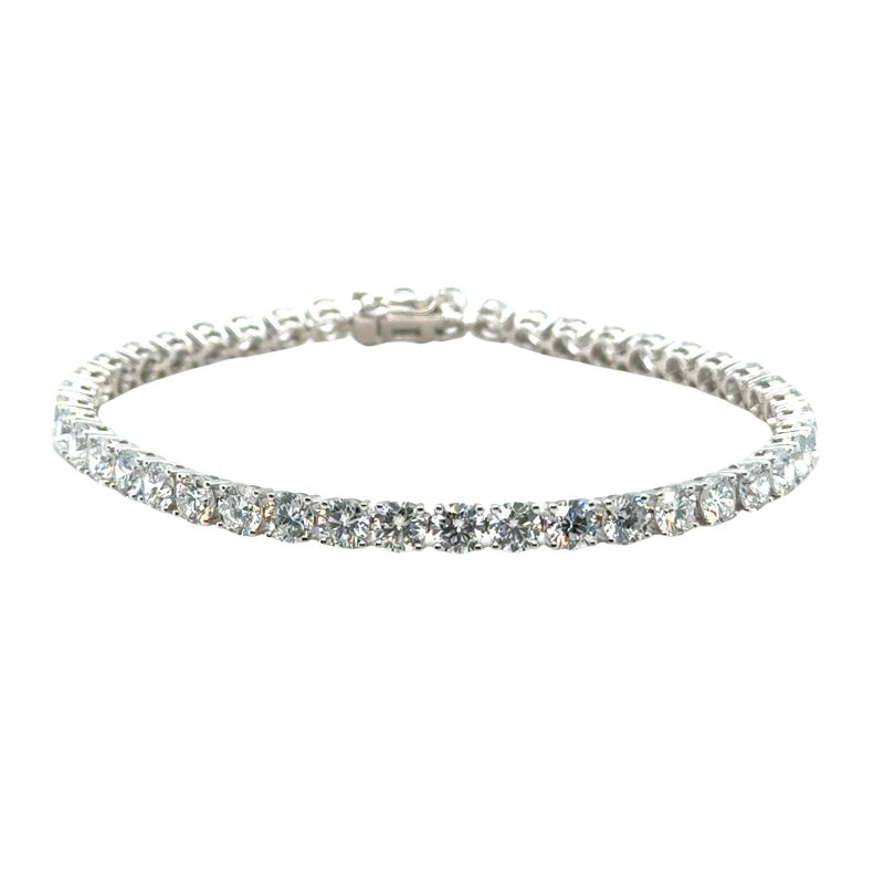 10ctw Lab Grown Diamond Tennis Bracelet, 14kt White