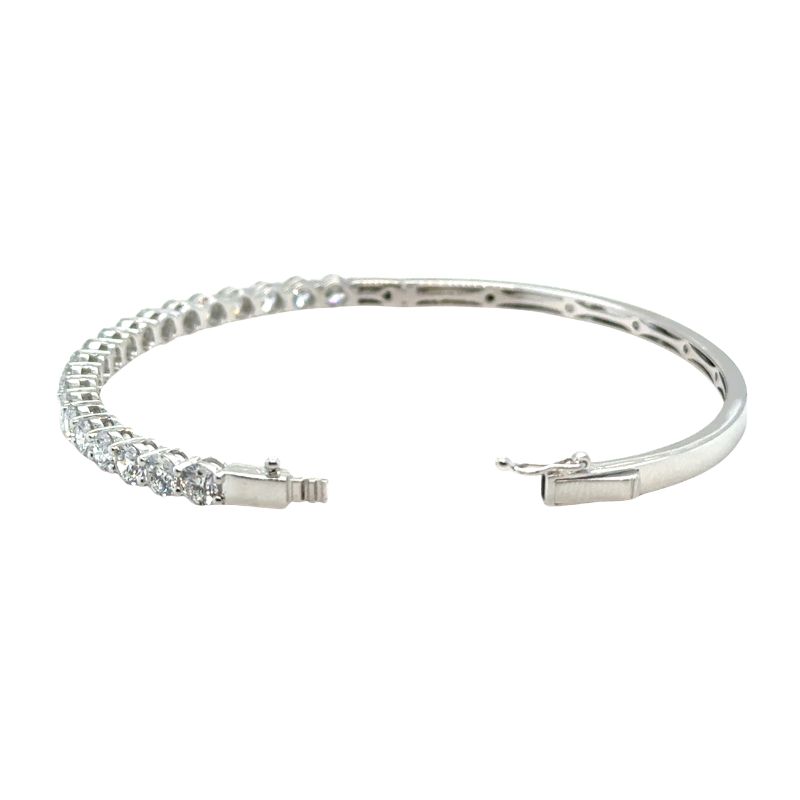 4.00ctw Lab Grown Diamond Bangle, 14kt White - Image 2