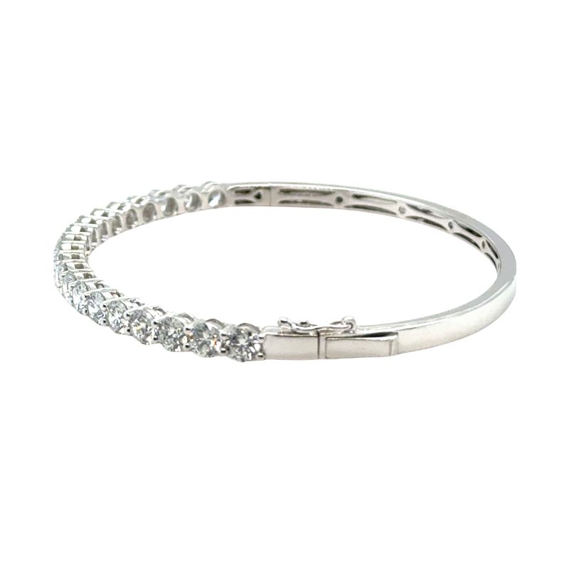 4.00ctw Lab Grown Diamond Bangle, 14kt White - Image 3
