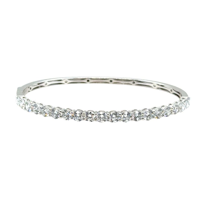 4.00ctw Lab Grown Diamond Bangle, 14kt White