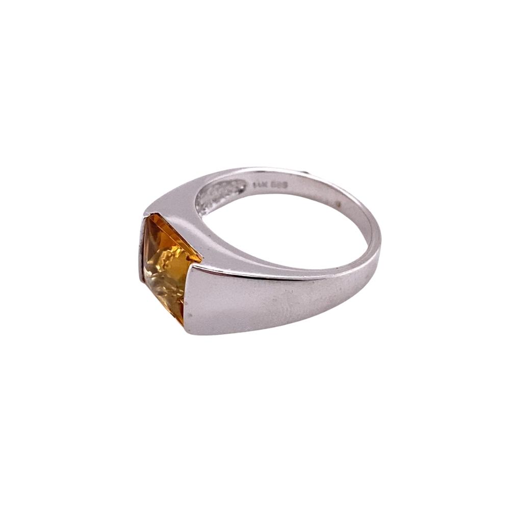 Citrine Band Ring, 14kt white gold. - Image 2