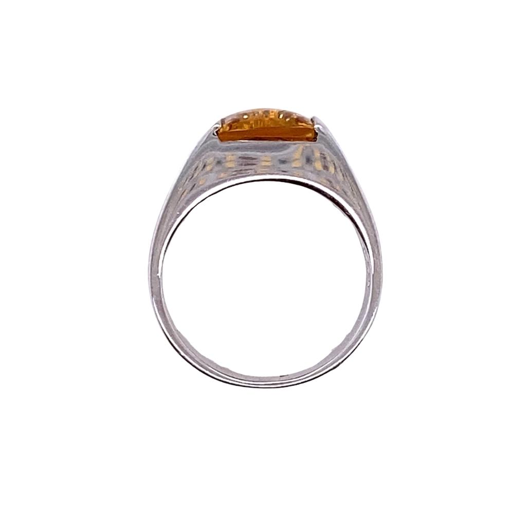 Citrine Band Ring, 14kt white gold. - Image 3