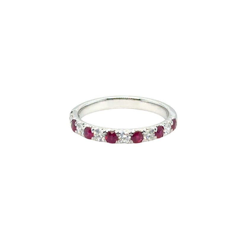 0.75ctw Alternating Diamond and Emerald Band, 14kt Gold - Image 3