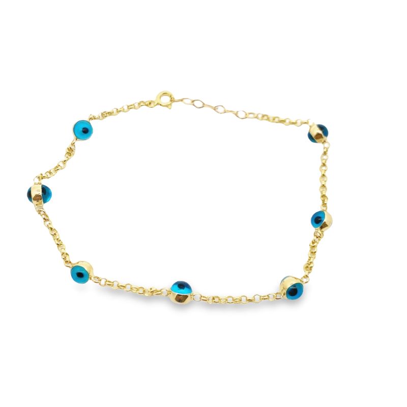 5.5mm Evil Eye Bracelet, 14kt Yellow - Image 2