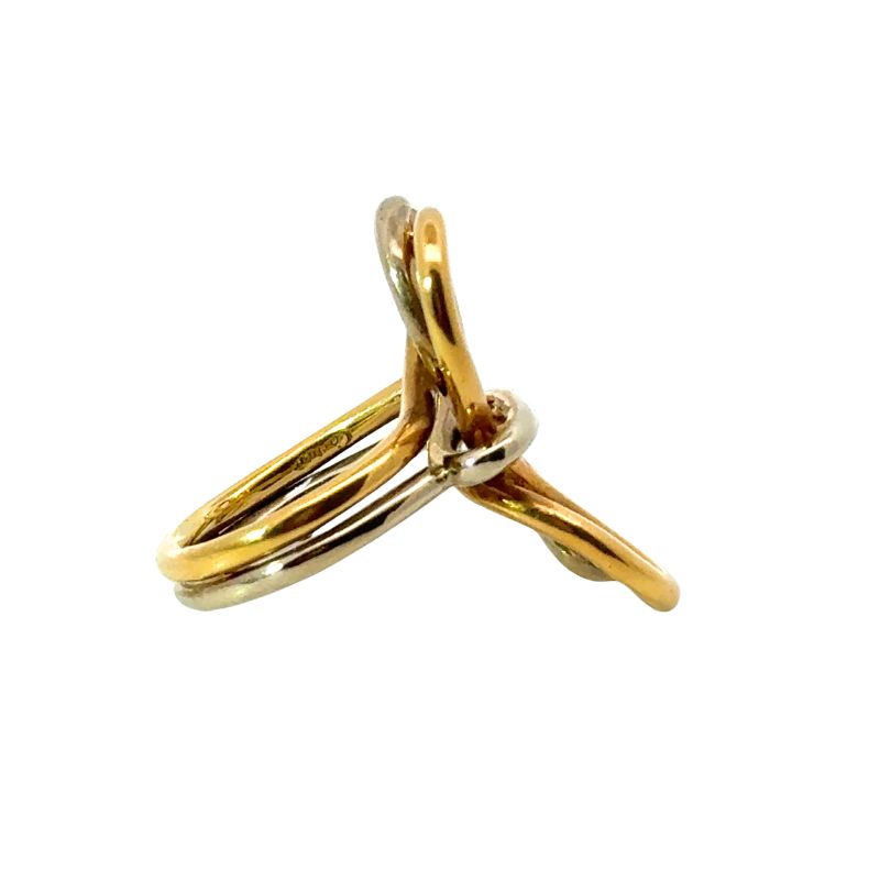Vintage Cartier Twisted 18kt Gold Interlocking Ring - Image 2