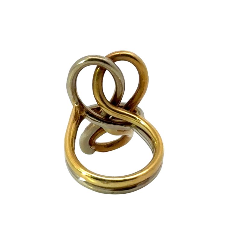 Vintage Cartier Twisted 18kt Gold Interlocking Ring - Image 3