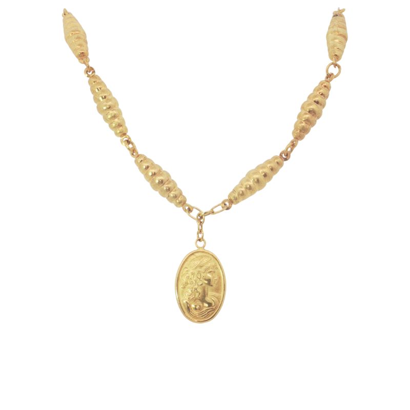 Vintage Cameo Gold Necklace