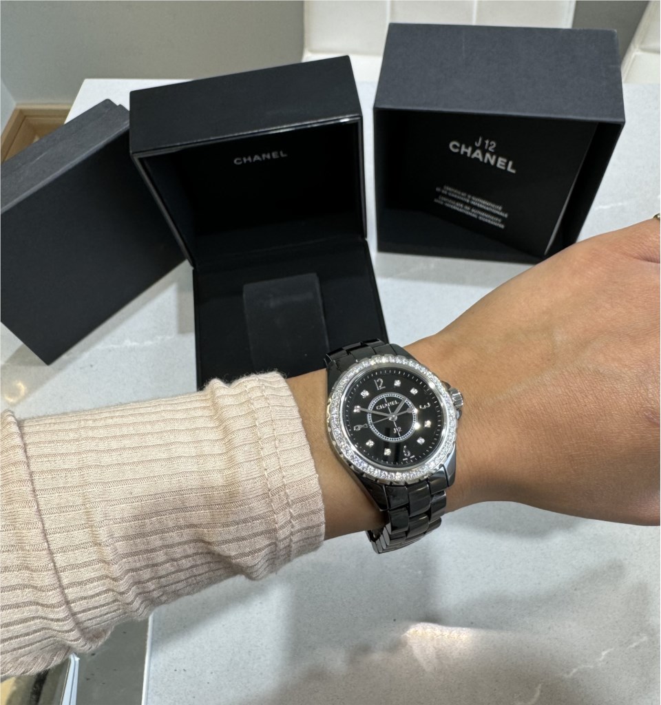 Chanel J12 33mm Black Ceramic Diamond Bezel, H3108 & H6419 - Image 3