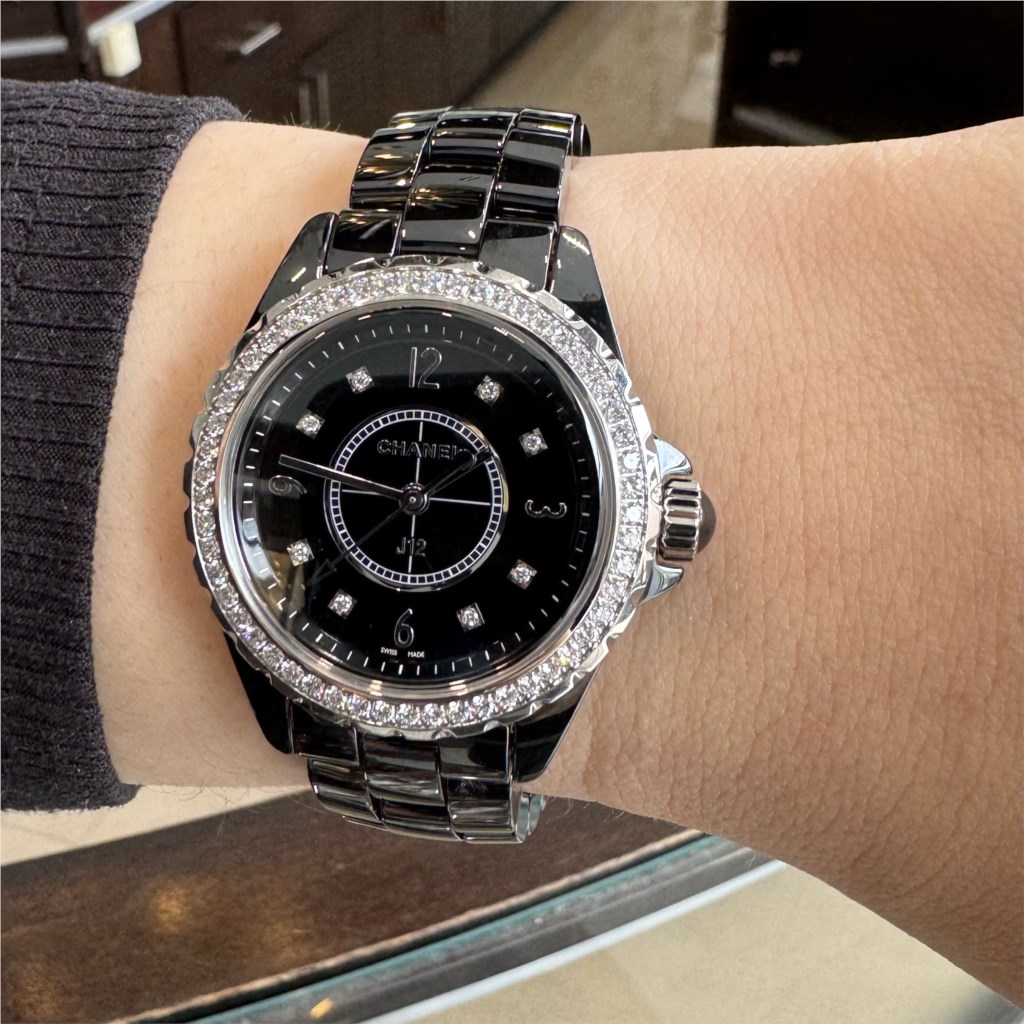 Chanel J12 33mm Black Ceramic Diamond Bezel, H3108 & H6419 - Image 4