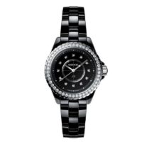 Chanel J12 33mm Black Ceramic Diamond Bezel, H3108 & H6419