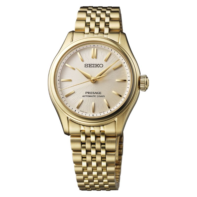 Presage Luxe Classic Series Mid-Size Gold-Plated 36MM
