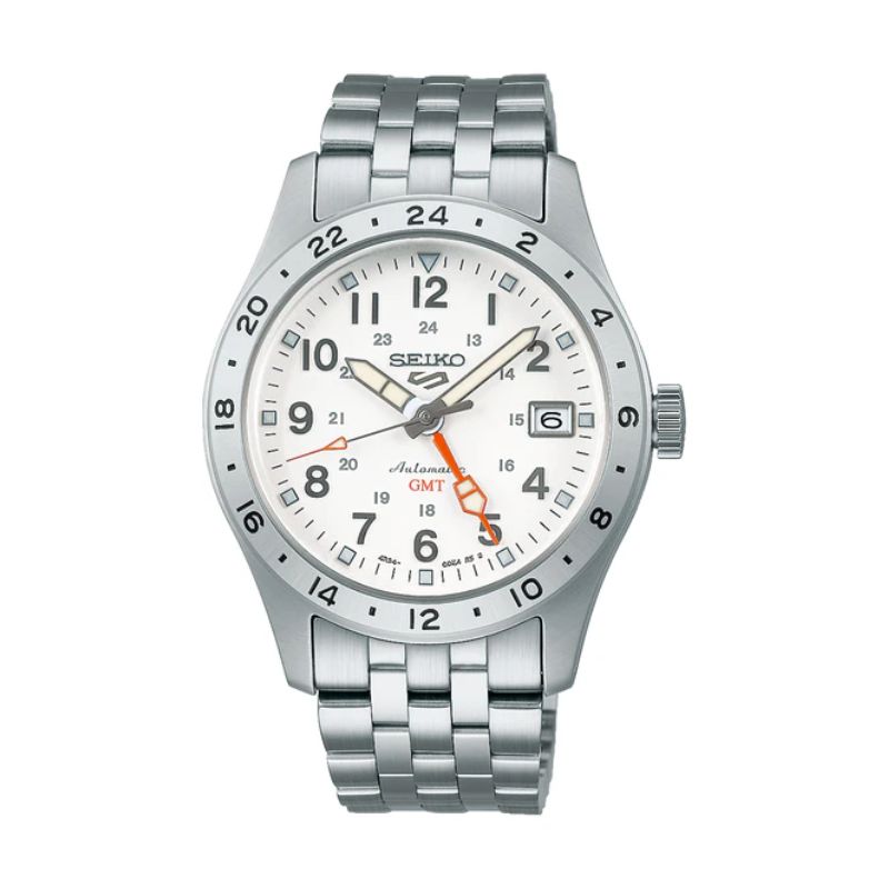 White Seiko 5 Sports GMT, SSK095