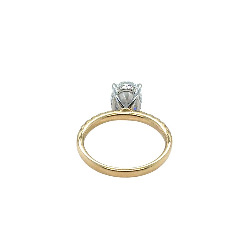 2.50ctw Oval Lab Grown Diamond Engagement, 14klt Two Tone - Image 2
