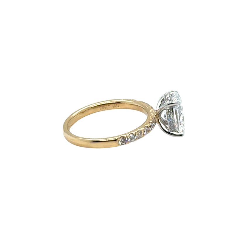 2.50ctw Oval Lab Grown Diamond Engagement, 14klt Two Tone - Image 3