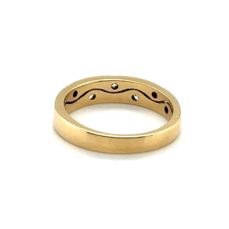 0.20ctw Moon Set Swirl Vintage Ring, 18kt - Image 2