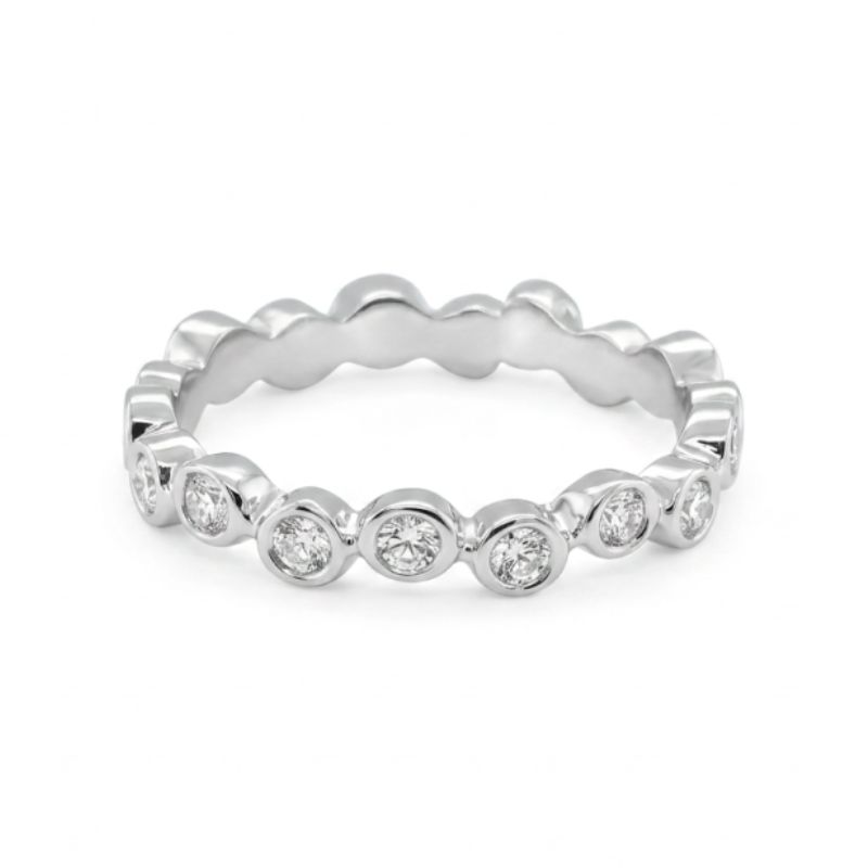 0.42ct Bubble Stacker 14kt White Gold