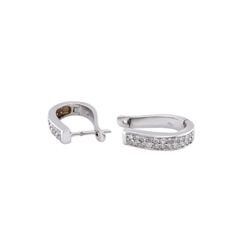 Pave Diamond Hinged Hoops, 2.00ctw