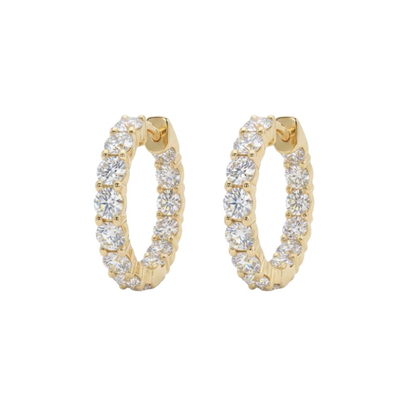 Inside Out Diamond Hoop Earrings