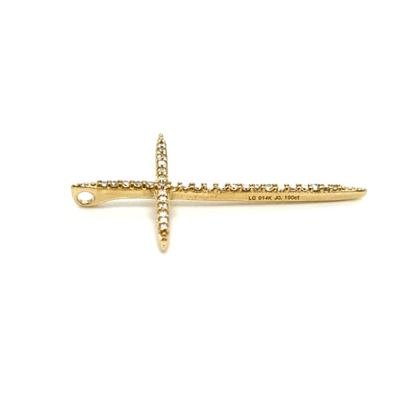 0.20ctw Northern Star Cross, 14kt Yellow - Image 2