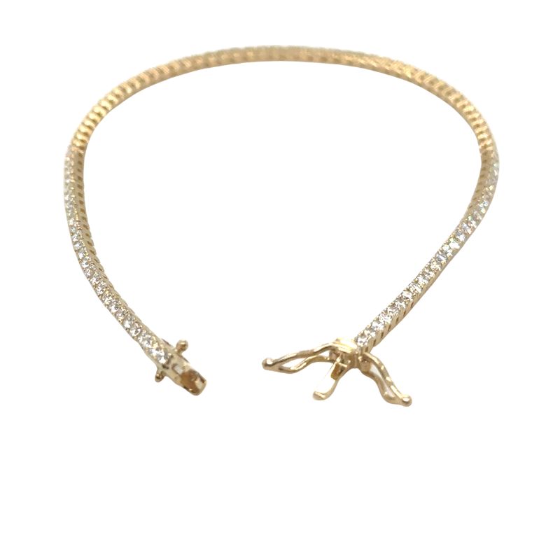 Classic Lab-Grown Diamond Tennis Bracelet in Yellow Gold - Image 2