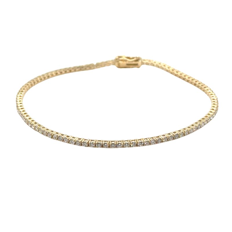 Classic Lab-Grown Diamond Tennis Bracelet in Yellow Gold