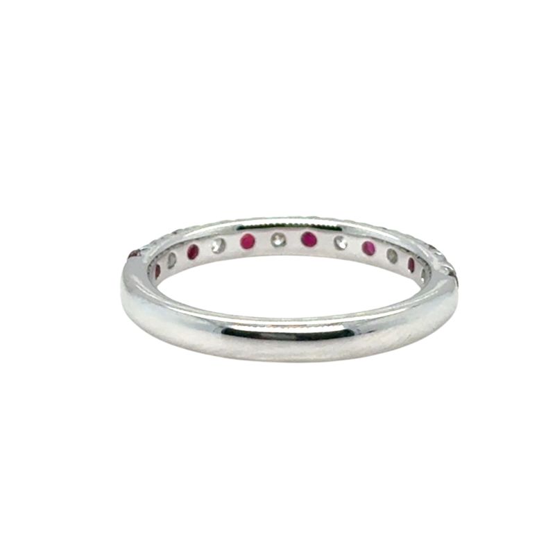 0.75ctw Alternating Diamond and Ruby Band, 14kt Gold - Image 2