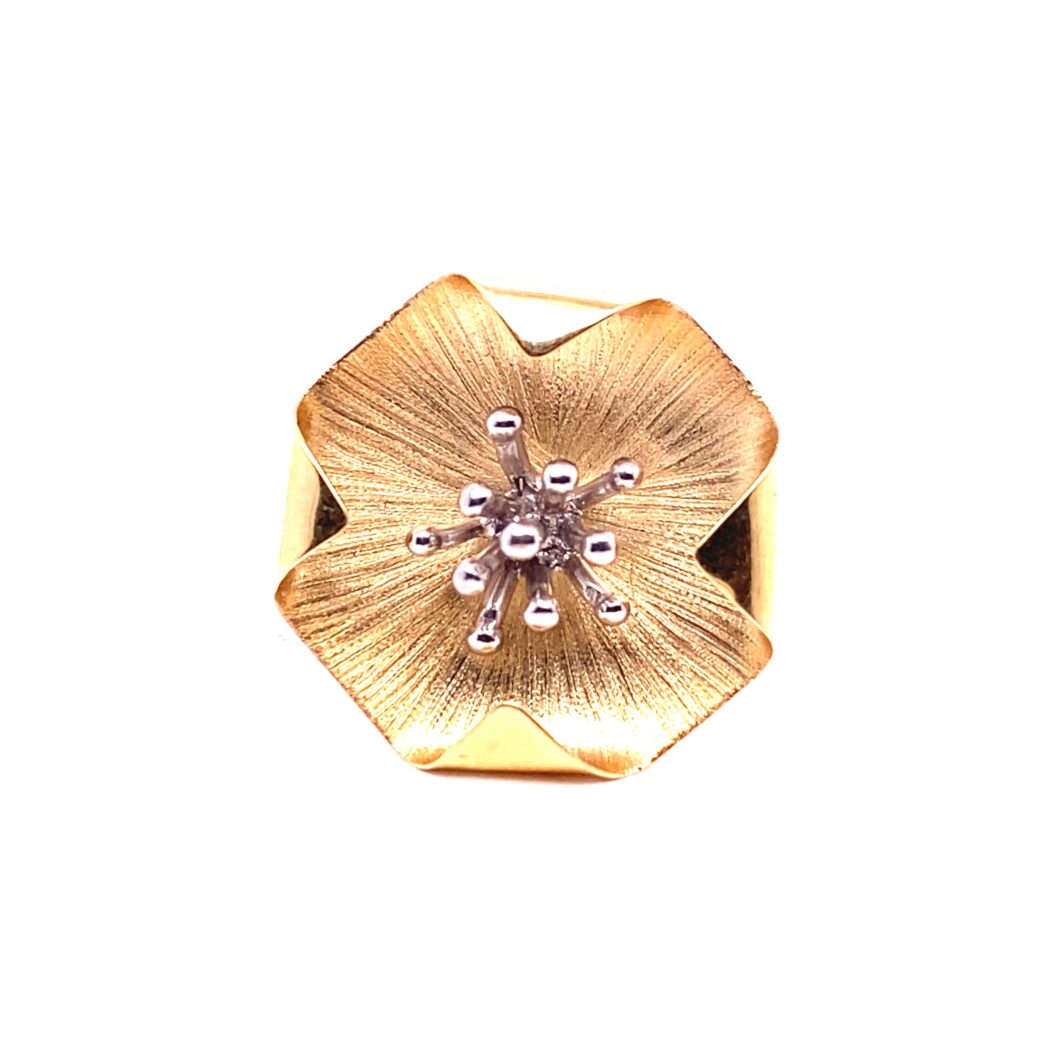 Vintage Flower Right Hand Fashion Ring