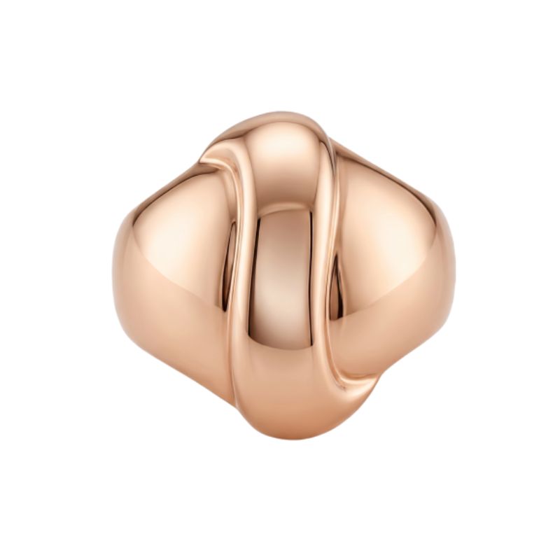 Domed Design Fashion Ring, 14kt Rose