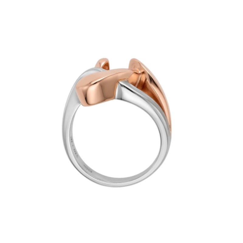 14kt Rose and White Gold Freeform Ladies Fashion ring - Image 2