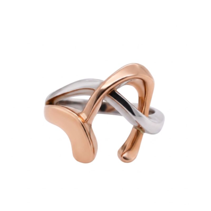 14kt Rose and White Gold  Freeform Ladies Fashion ring